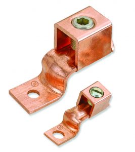 Copper One Hole Offset Tongue Terminal Ends / Connectors