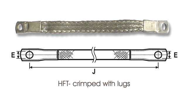 Tinned Copper Flexible Braids - Crimped With Connectors / Terminals